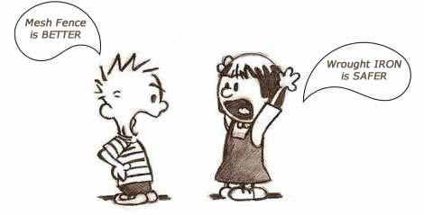 Mesh fence vs Iron debate