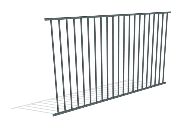 iron pool fence panel drawing